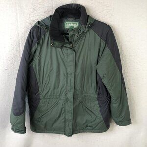 L.L. Bean Green and Black Puffer Jacket